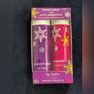 Holiday Plum and peppermint lip balm